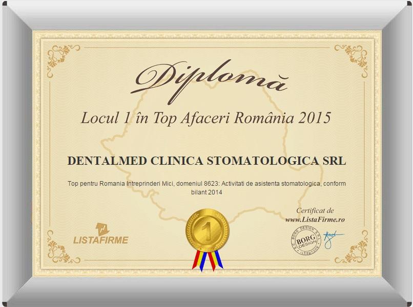 Locul 1 Top Cifra Afaceri Romania 2014